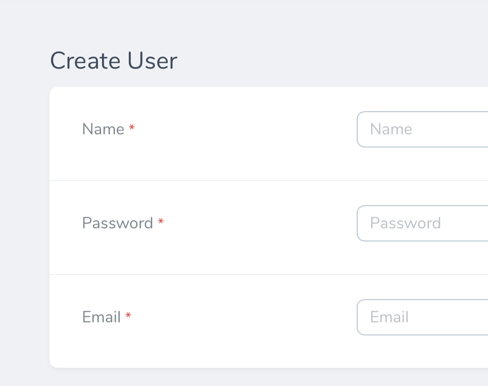 Required Fields